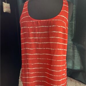 Old Navy Vibrant Red and White Tank Top